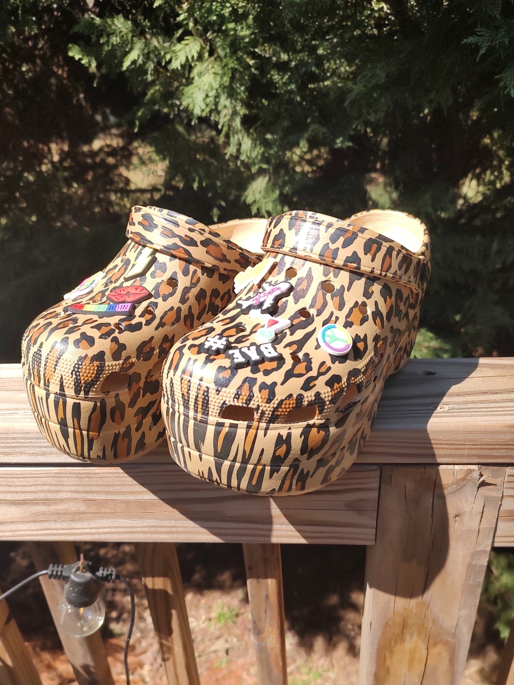 CAPE ROBBIN Gardener 2 Animal Platform Clog Leopard Brown Women’s Sz 39 8.5